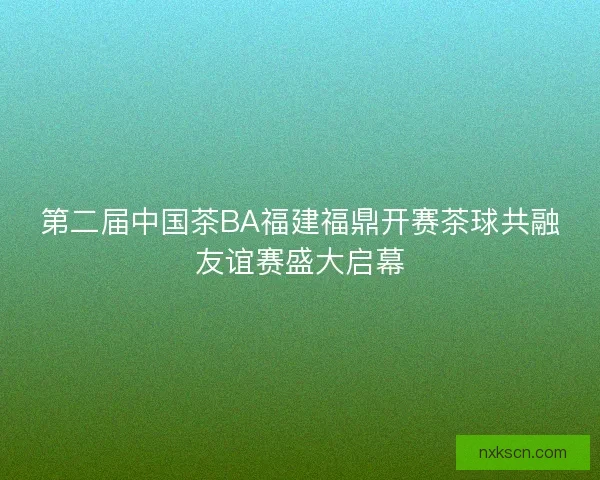 第二届中国茶BA福建福鼎开赛茶球共融友谊赛盛大启幕